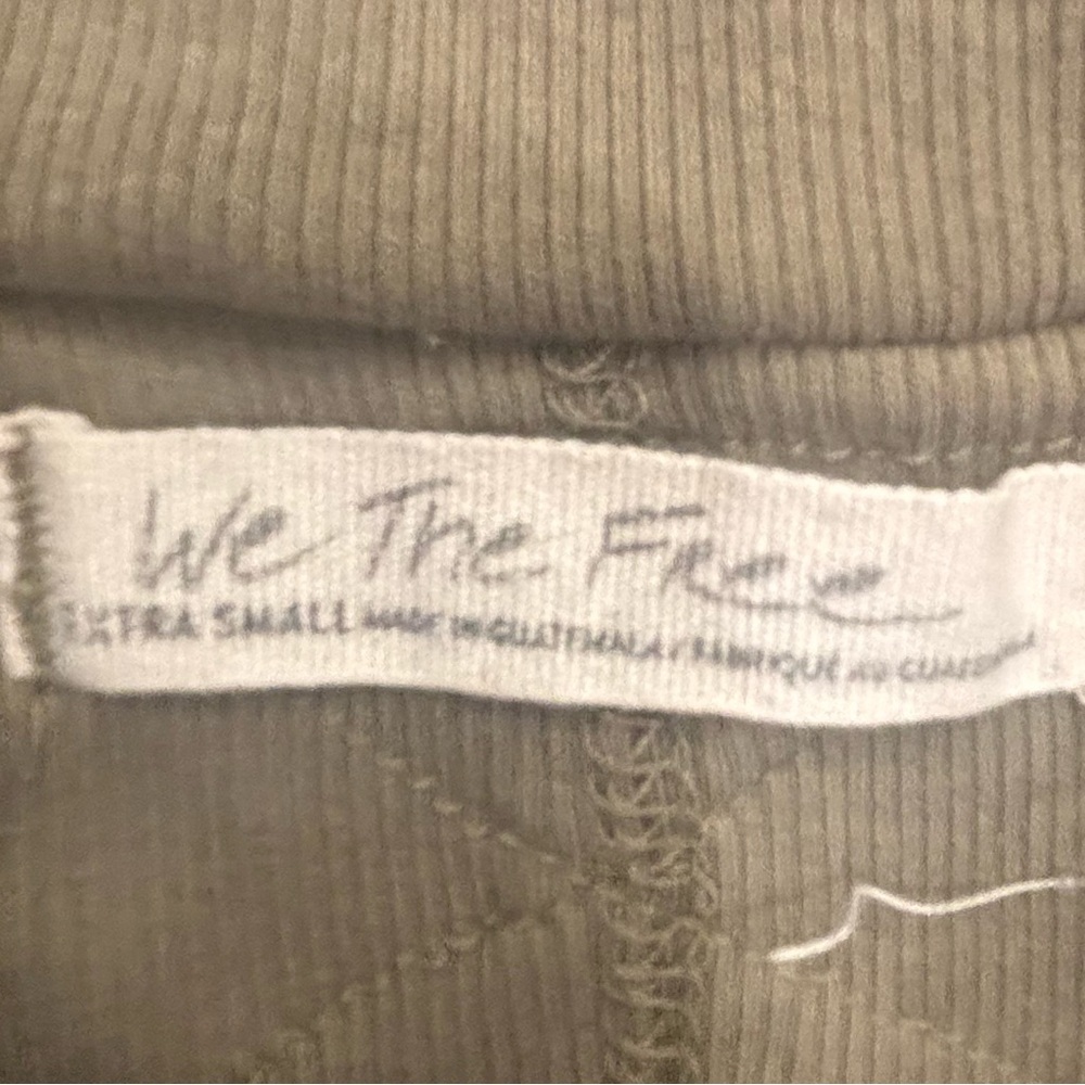 Free People| We The Free Olive Ribbed Crewneck Tank Top XS - Picture 5 of 10